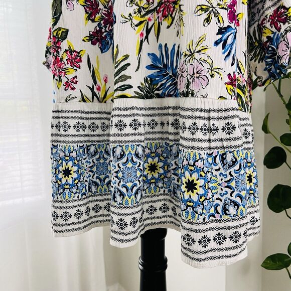 Time & Tru Floral Boho Hippie Lightweight Flowy Dress - Size XL 16/18 - Picture 5 of 9